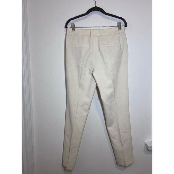 Akris Punto Womens Pants Size 8 Cream Pleated Trouser - Picture 7 of 13